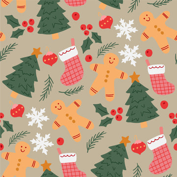 Latte Classic Christmas Greaseproof Paper 25 Sheet Pack