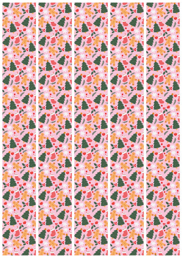 Christmas Box Sticker Wraps – Pink Classic Christmas
