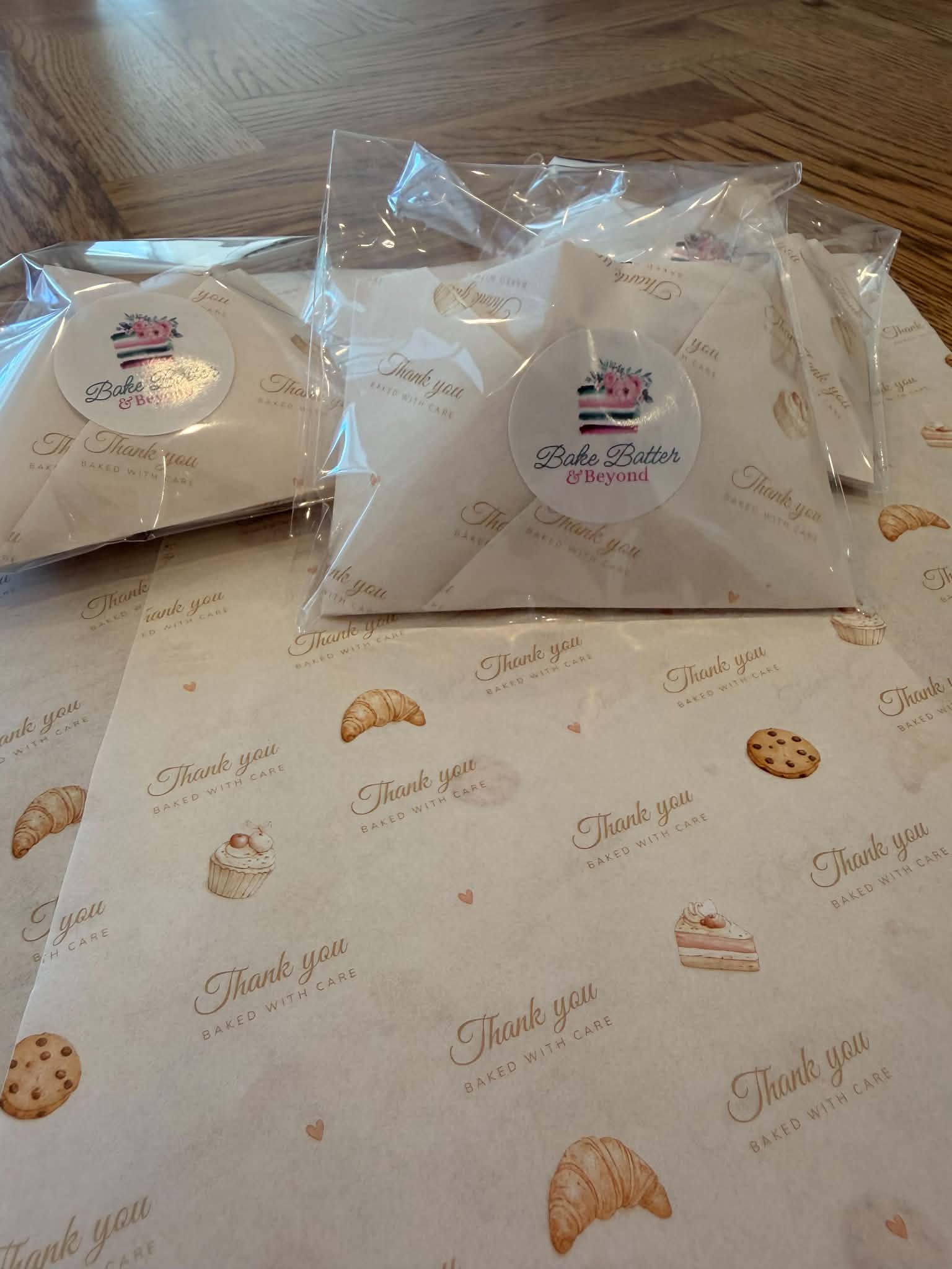 Thank You Printed Greaseproof Paper