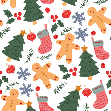 White Classic Christmas Greaseproof Paper 25 Sheet Pack
