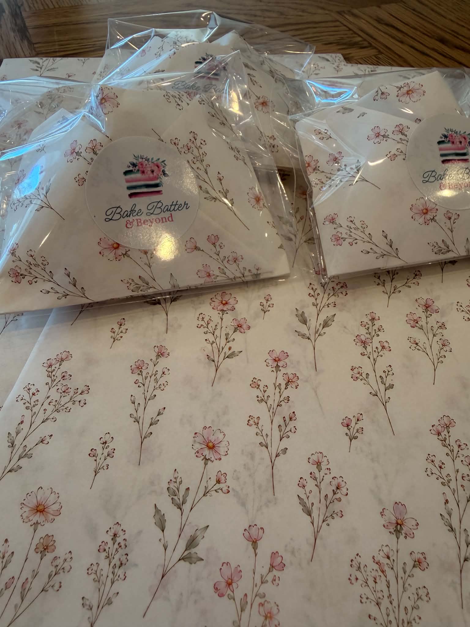 Wildflower Floral Greaseproof Paper